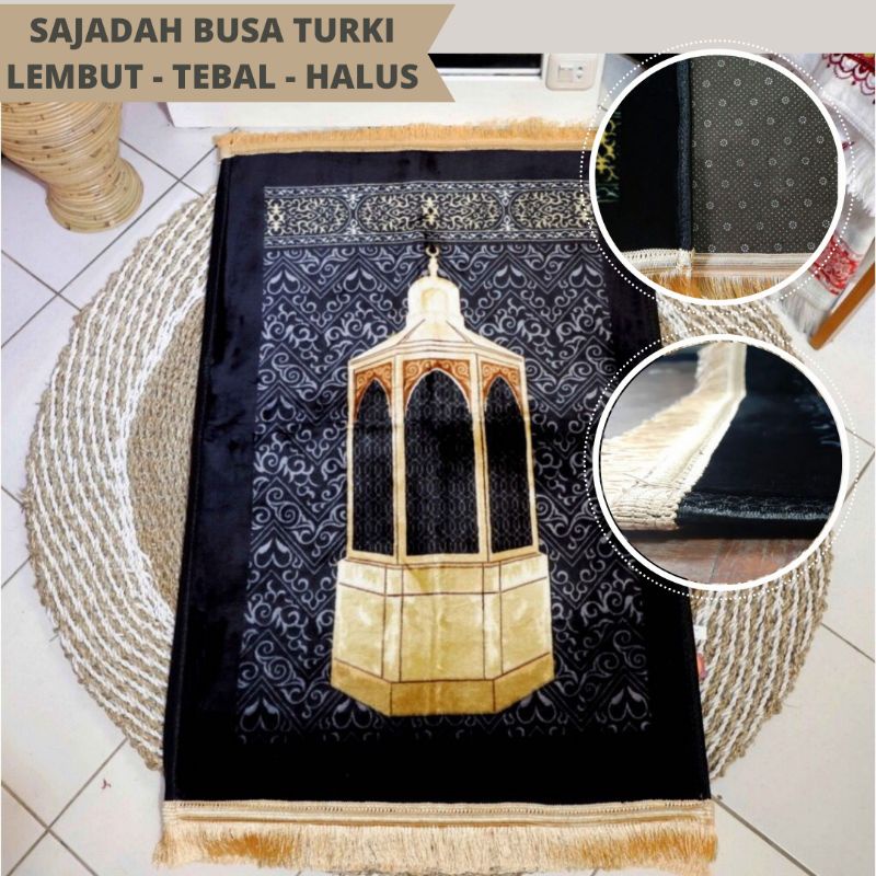 SAJADAH BUSA TURKEY / SAJADAH EMPUK / SAJADAH TURKI / SAJADAH KARPET / SAJADAH TEBAL LEMBUT QUILTING
