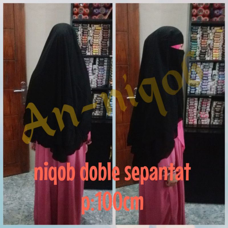 CADAR NIQOB YAMAN PANJANG 2 LAYER 100 CM SIFON ARAB