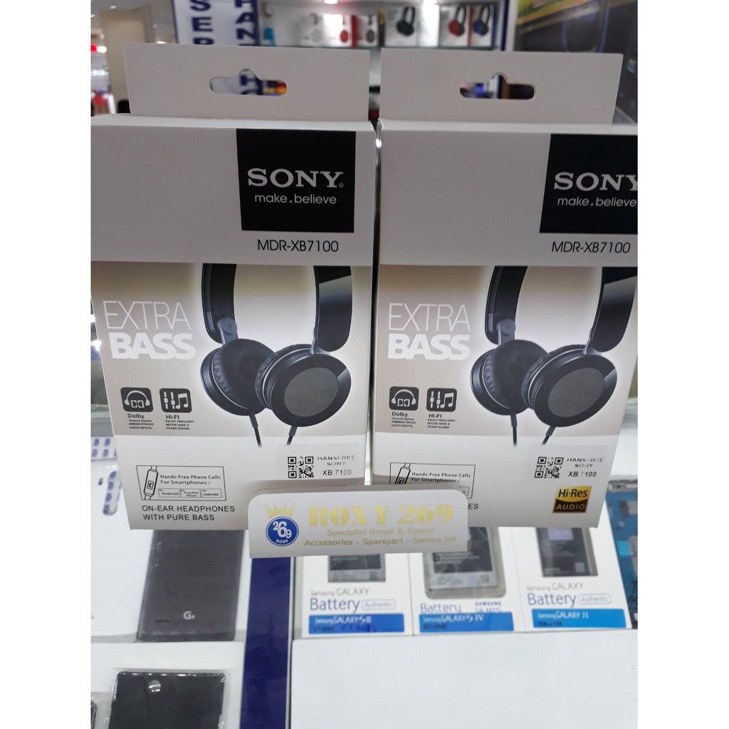 promo HF BANDO SONY XB7100 EXTRA BASS ADA MIC BISA TELFON DAN SMULE - Handfree Headset Hedset Hetset
