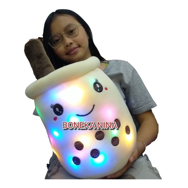 Boneka boba LED / Boneka boba milktea LED / Boneka boba milktea L / boneka boba viral LED