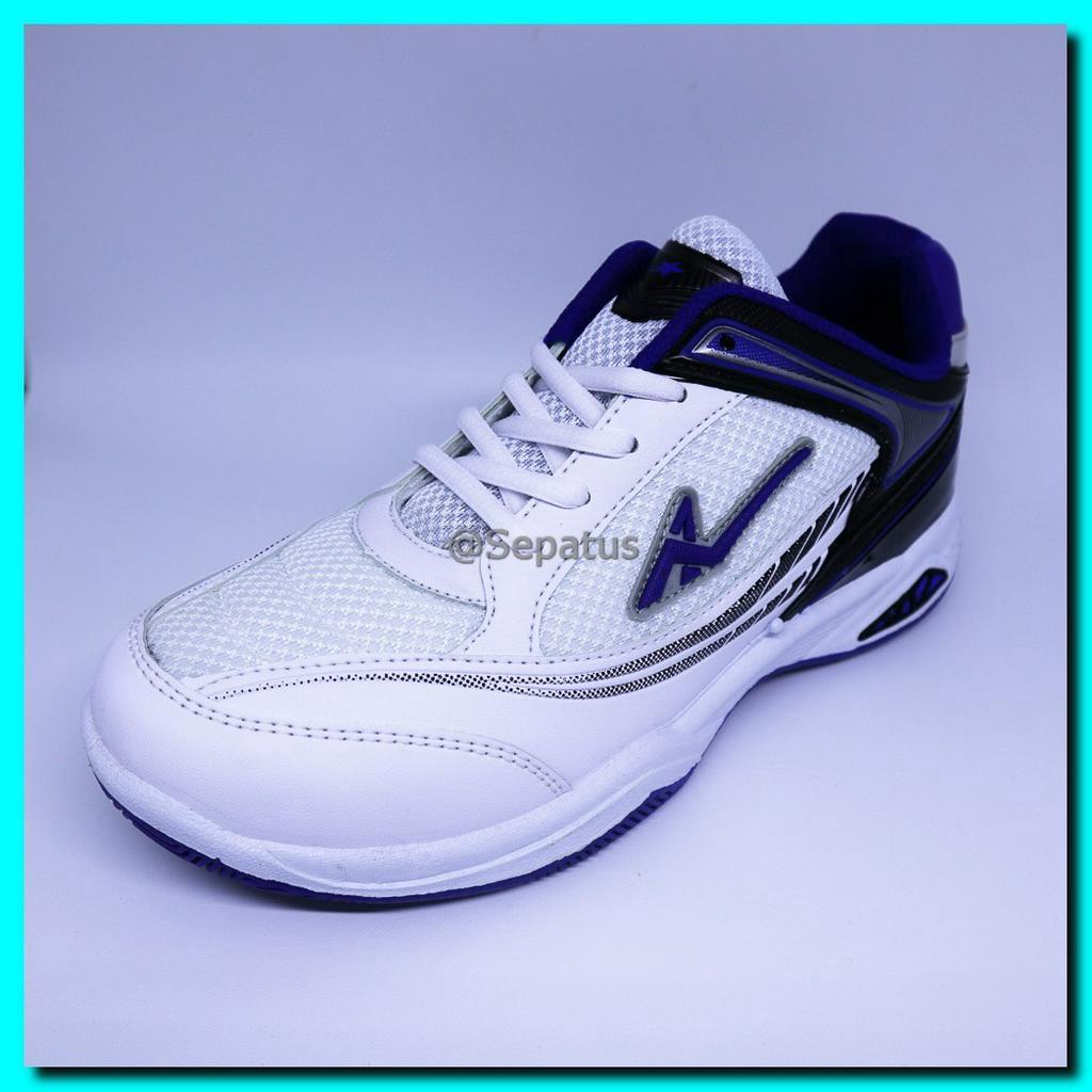 Sepatu Pro ATT BSD 640 Sepatu Olah Raga Badminton Warna Putih Biru Tua