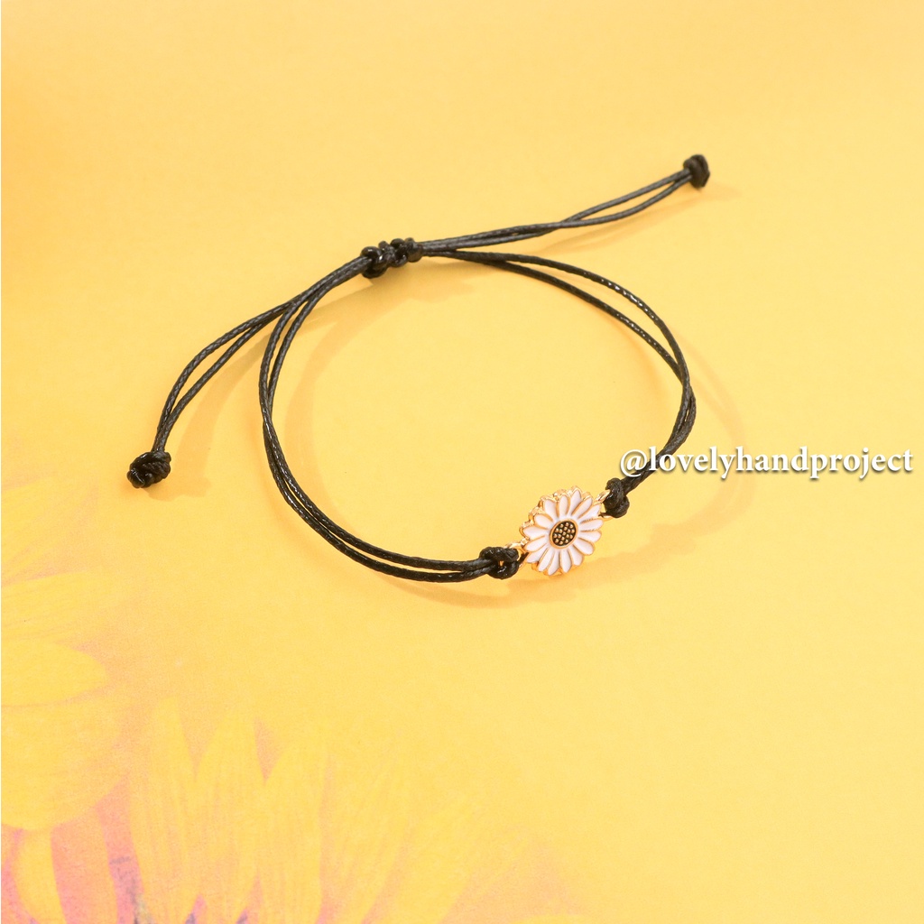 GELANG SUNFLOWER PREMIUM / SUNFLOWER BRACELET HIGH QUALITY HAECHAN NCT DREAM BAHAN TALI KOREA ANTI AIR