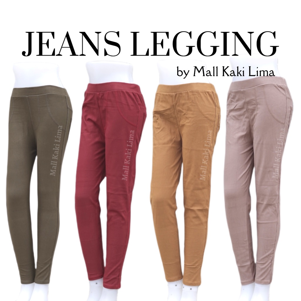 JEANS LEGGING JEGGING UKURAN STANDAR JUMBO MAKSIMAL BB 75 KG