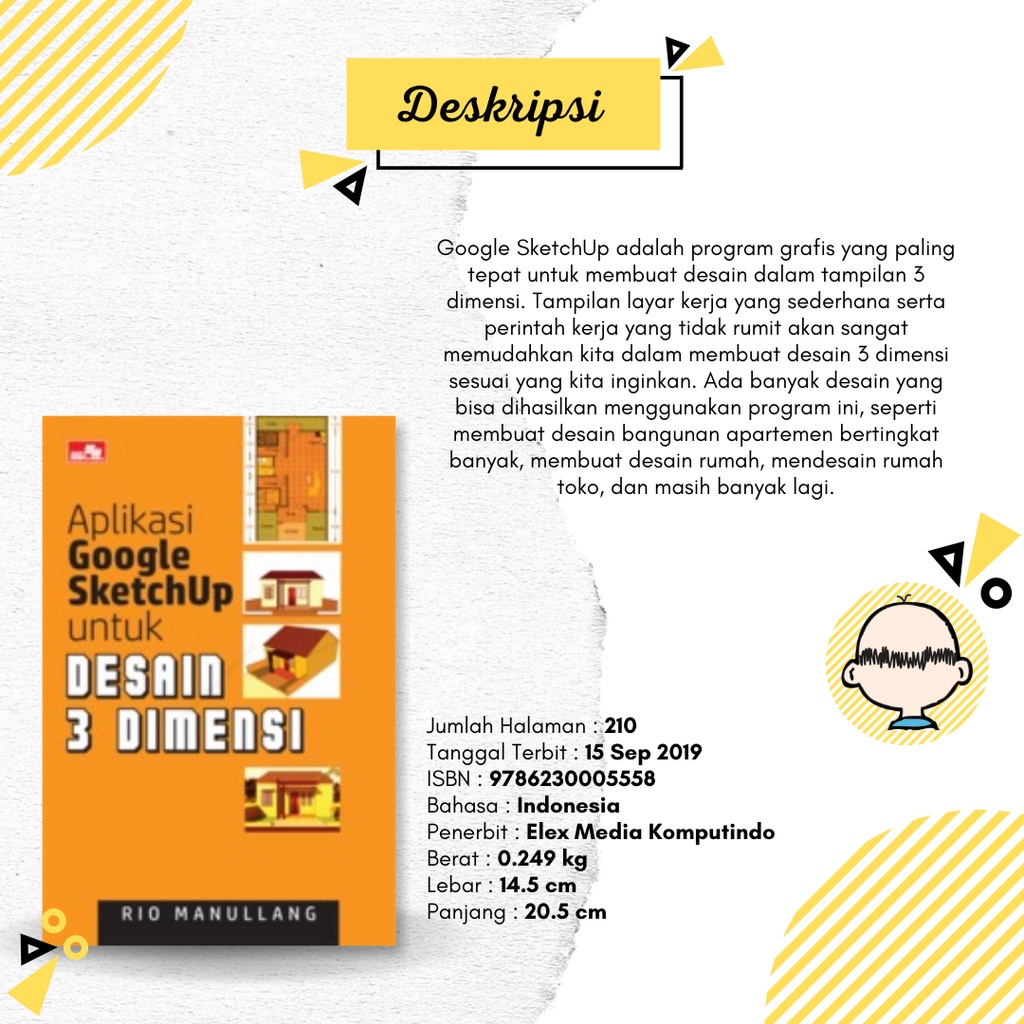 Jual Buku Aplikasi Google Sketchup Untuk Desain 3 Dimensi Rio Manullang Indonesia Shopee Indonesia