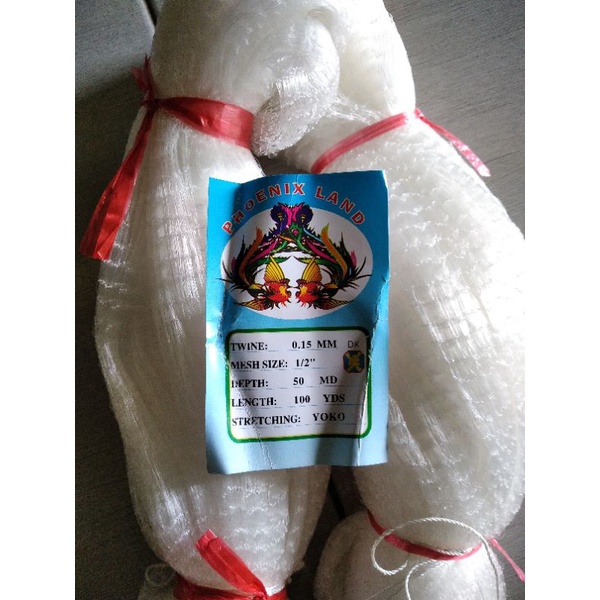 Jaring ikan kecil ½ inchi 0.15 50md/100yds yoko pukat ikan jaring ikan wader lunjar teri