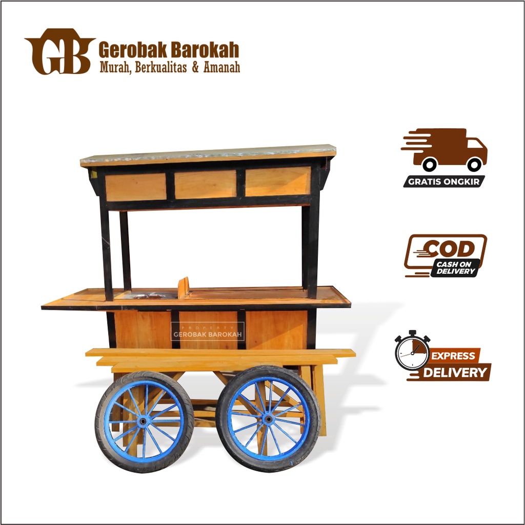 Gerobak Angkringan / Rombong Angkringan Komplit Free Ongkir