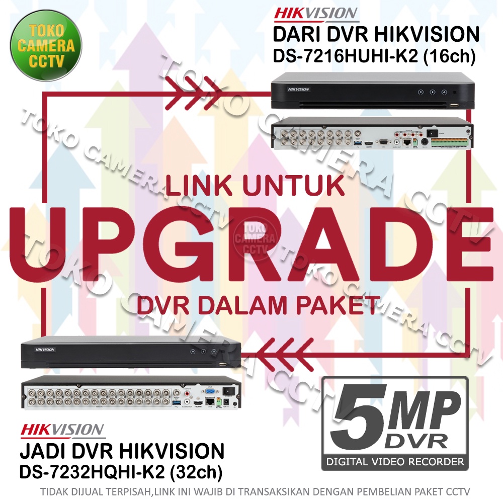 UPGRADE DVR HIKVISION 16 MENJADI 32 CHANNEL 5MP