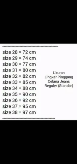 Ukuran Celana Shopee Indonesia