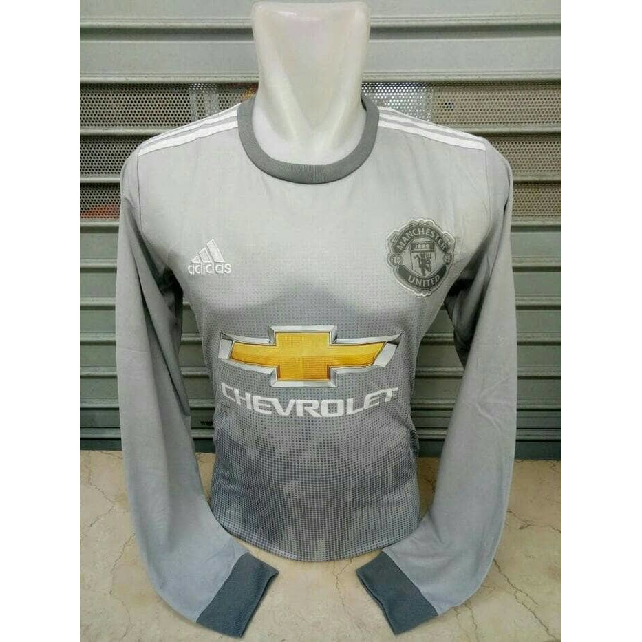 JERSEY BOLA MANCHESTER UNITED MU 3RD LS LONGSLEEVE 17/18 GRADE ORI