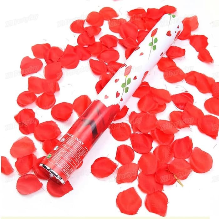 AKSESORIS pesta rose petal confetti party popper  kelopak mawar