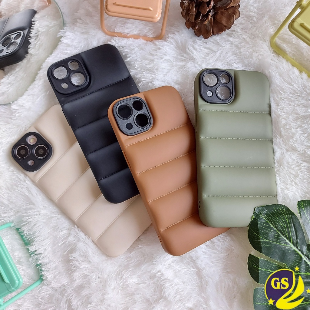 Case Puffy Bantal iPhone 14 Pro Max 14 Plus iPhone 13 13 Pro 13 Pro Max 13  Mini 12 12 Pro 12 Pro Max 12 Mini PUFF CASE JACKET Casing Bantal Empuk