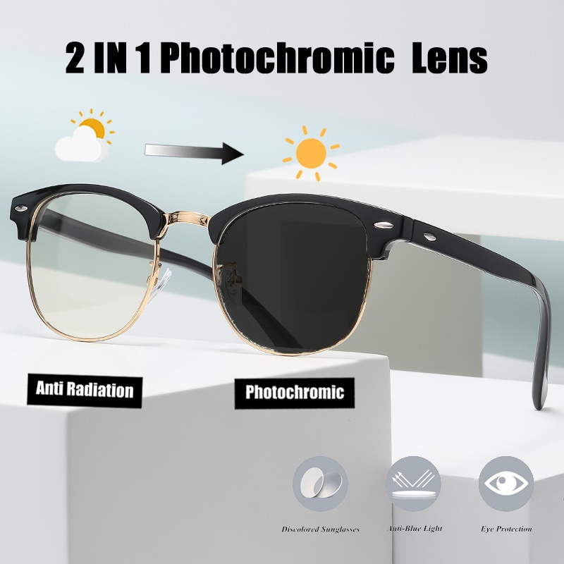 Kacamata Photochromic Anti Radiasi Untuk Pria / Wanita