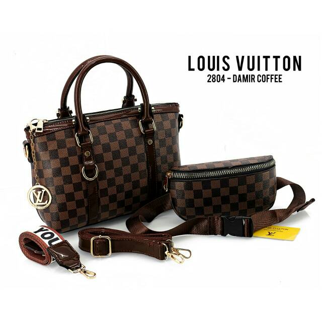 Louis Vuitton Bag Febly (2in1)  Set Tas Pinggang Multifungsi (2Tali) -  2804