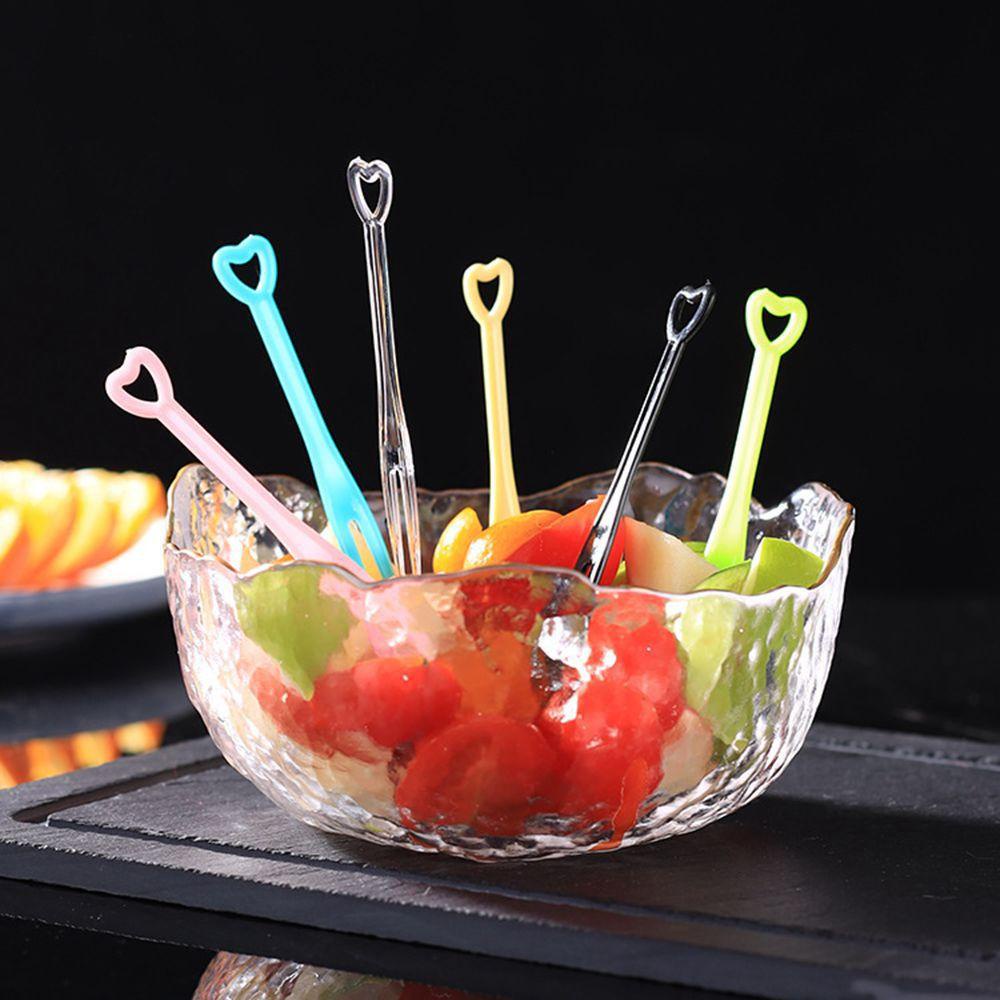 [Elegan] Garpu Buah Mini Pesta Festival Makan Dekorasi Rumah Kue Dessert Fruit Pick Tableware