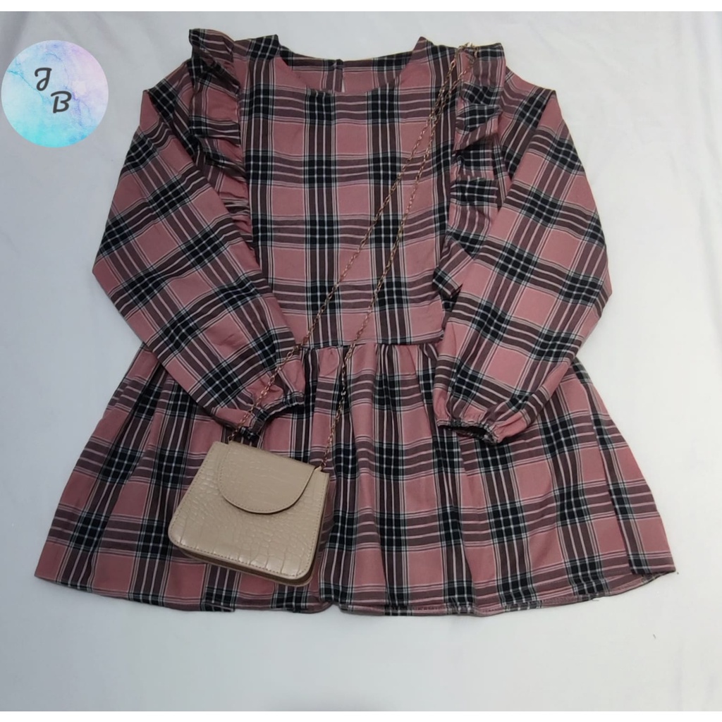 JB CIRELEA BLOUSE - BLOUSE MUTHIA / BLOUSE CIRELEA (LD 96 PJ 60)-Kotak Dusty Hitam