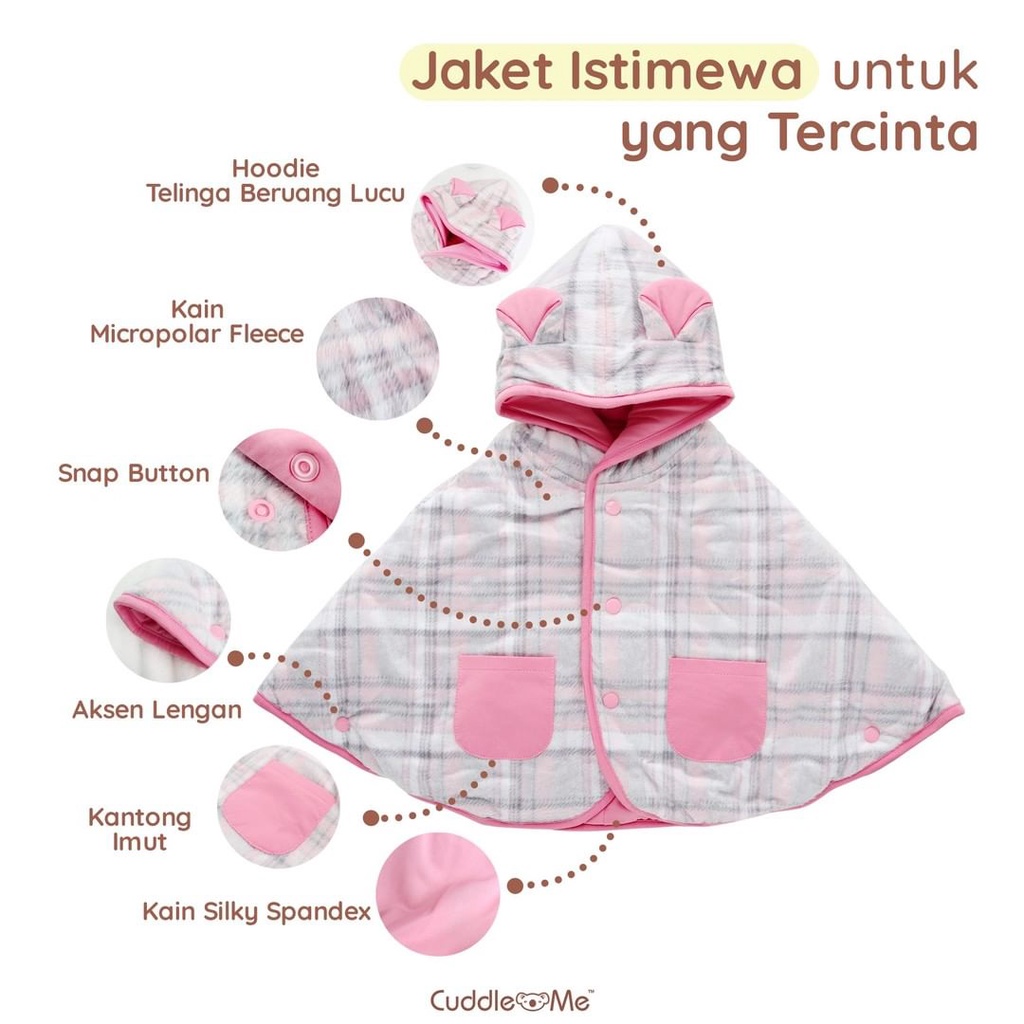 Cuddle Me - Baby Cape Multifunction Jacket - Jaket Bayi Bolak Balik