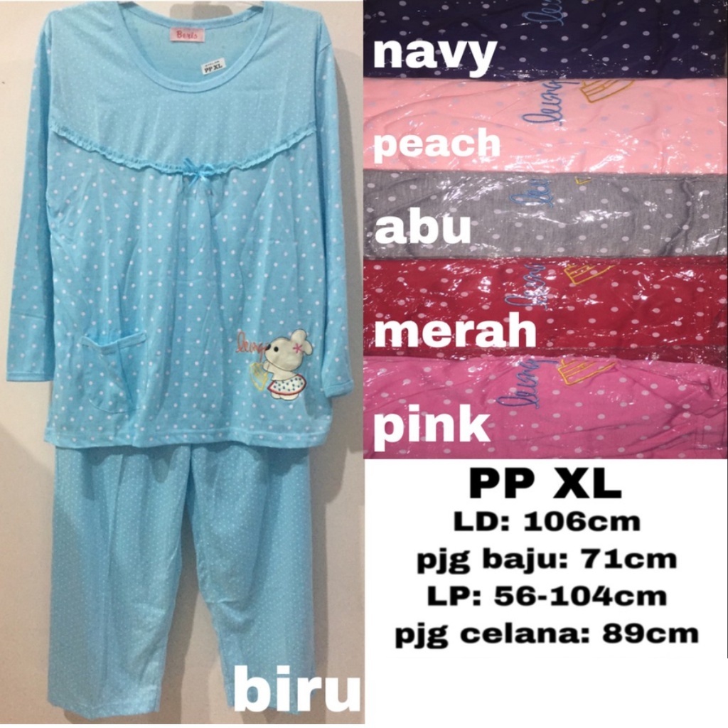 BAJU TIDUR BERIS PP XL - rabbits