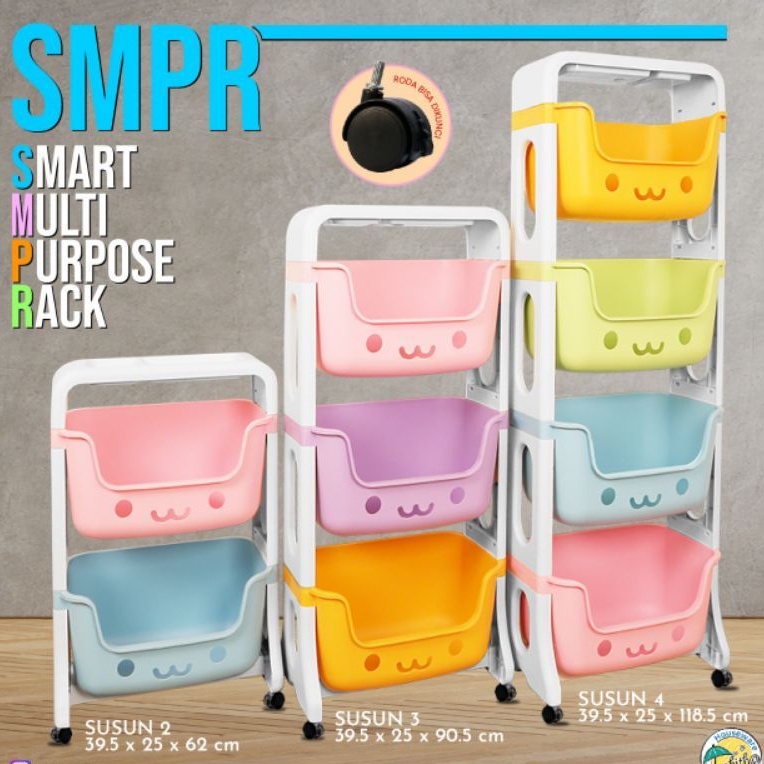 Rak Mainan Anak Plastik Rak Susun Rak Roda Plastik Rak Kosmetik Rak Dapur Rak Laundry Rak Serbaguna Lucu Karakter Anak Rak Serbaguna Portable Plastik Organizer Smart Tabitha