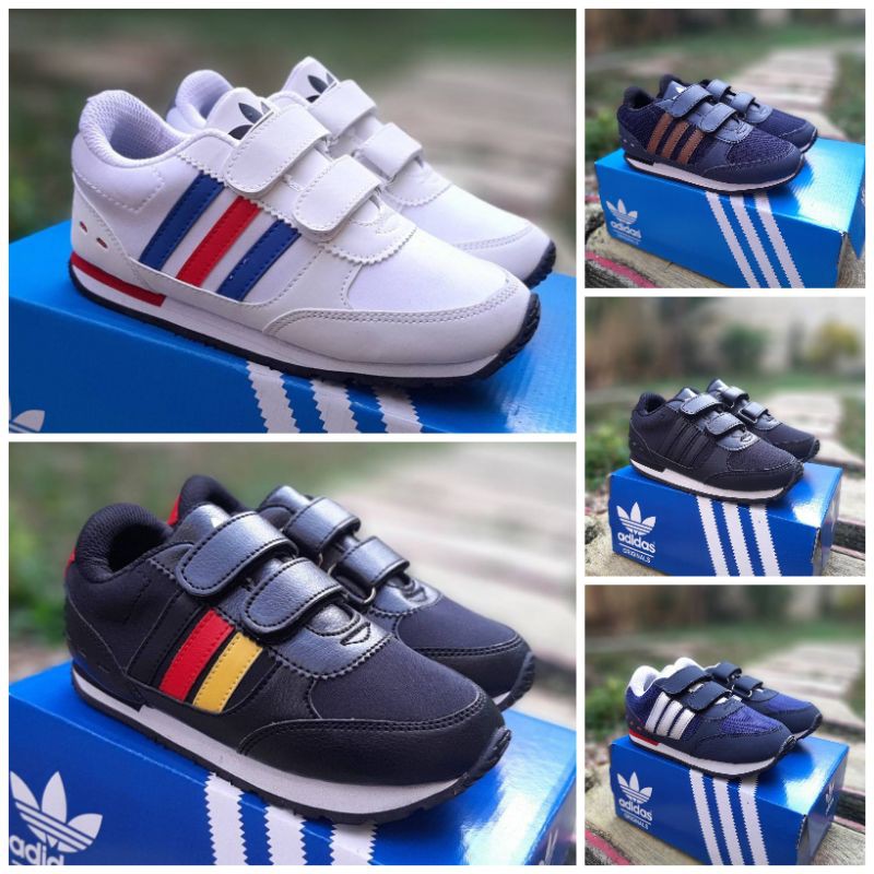 Sepatu Anak Adidas Neo City Racer Velcro Perekat Kids Kado Ultah Sepatu Sekolah