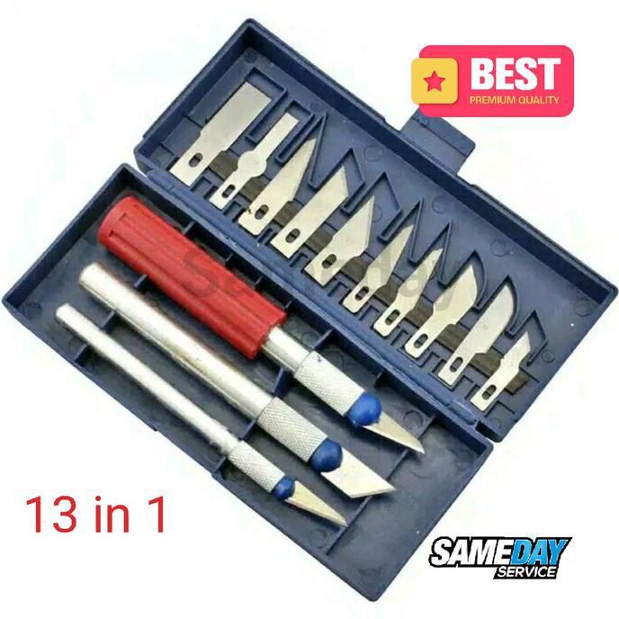 

TERMURAH Pisau Stensil Art Knife Hobby Cutter Ukir 13in1 Kode 1357