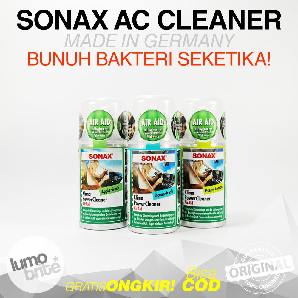 SONAX Car AC Cleaner Anti Bakteri Pembersih Udara AC Interior Mobil Bau Apek Tidak Enak MURAH