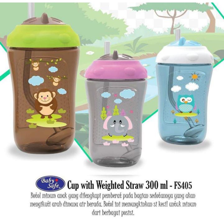 baby safe sipper cup with weighted straw