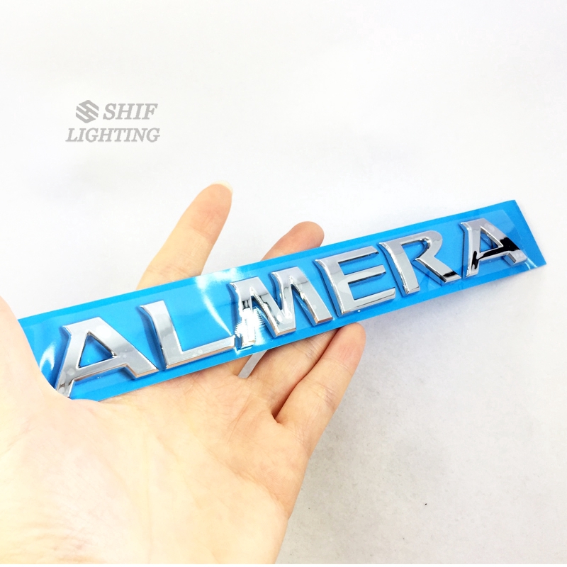 1Pc Stiker Emblem / Badge Bahan ABS Warna Chrome untuk Mobil Nissan almera