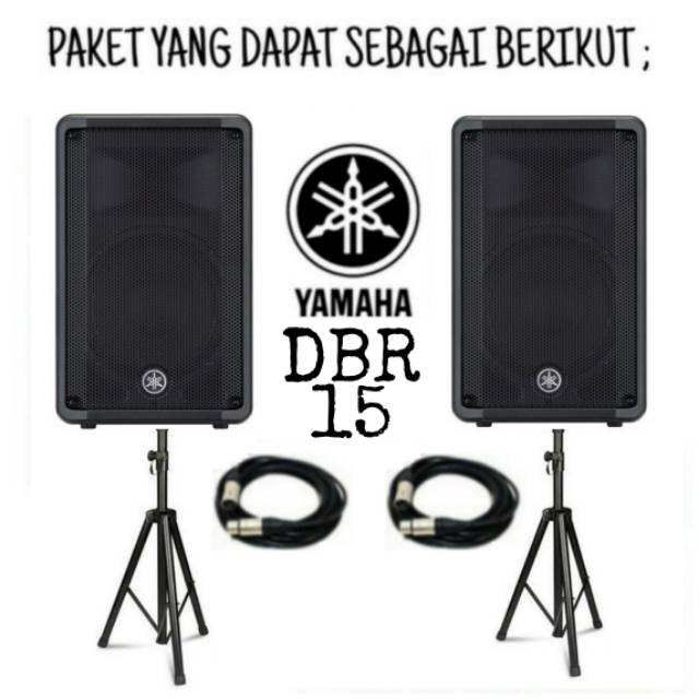 Paket Speaker Yamaha DBR 15 Aktif Mixer Mg 06 X Mic Wireless Live Akustic