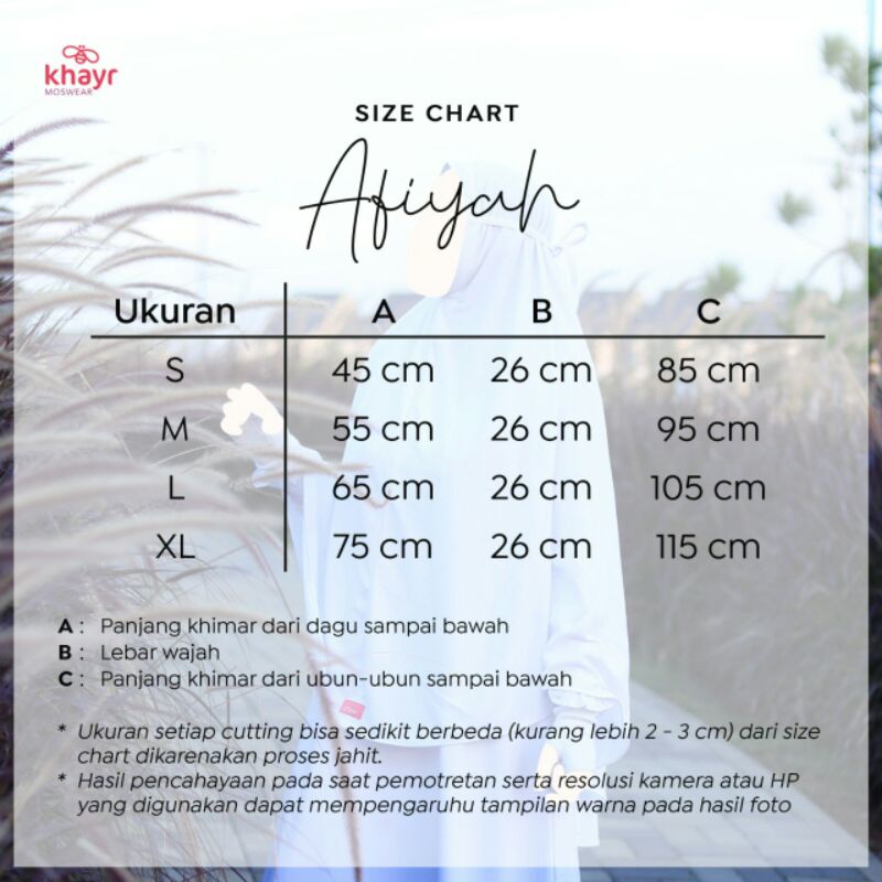 Jilbab Instan Afiyah by Khayr Moswear Jilbab Tali Bahan Kaos Jahitan Rapi Standar Tailor-2