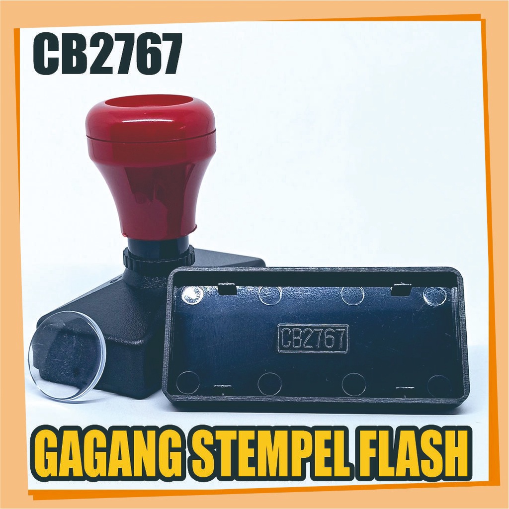 

gagang stempel flash kotak ukuran CB 27x67mm