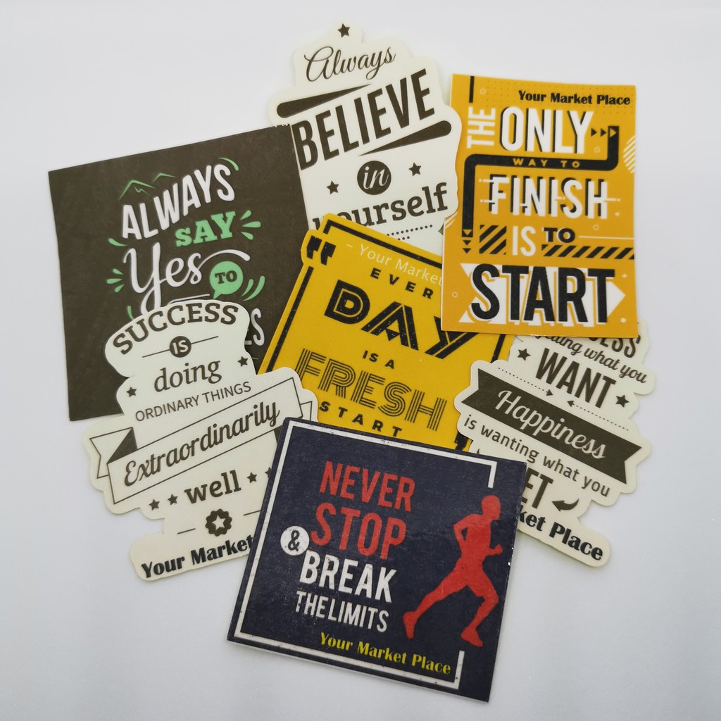 Stiker Tema Motivasi Sticker Motivation Quote Stiker Tema Motivasi Olahraga Shopee Indonesia