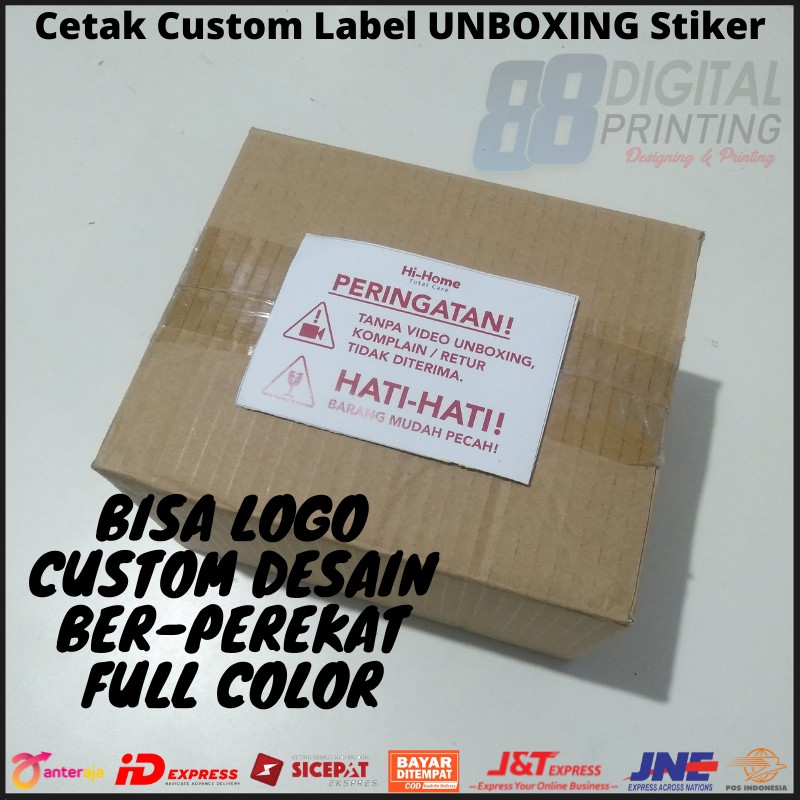 

Cetak Label UNBOXING Custom / Label Olshop / Label Packing Olshop