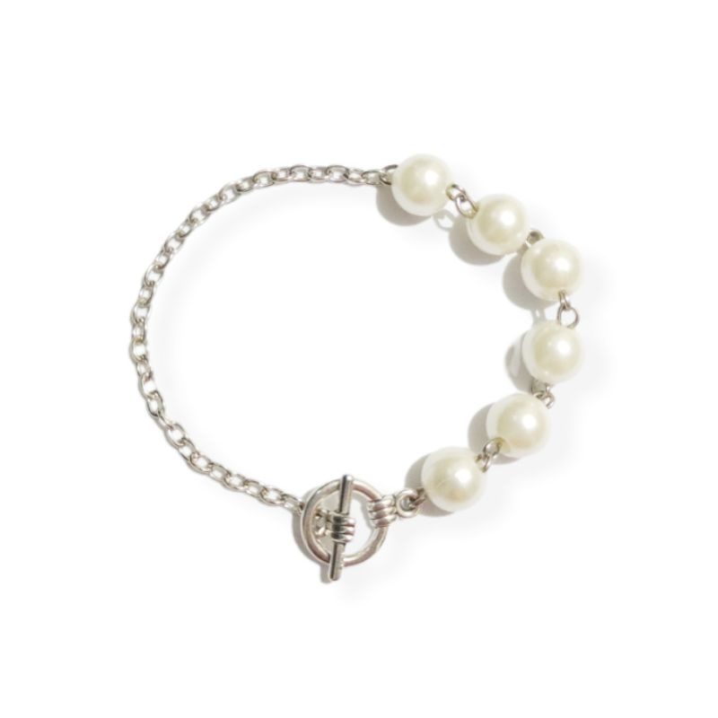 Gelang Maidie Korean Pearl Asymetric Bracelet Mutiara Style Korea