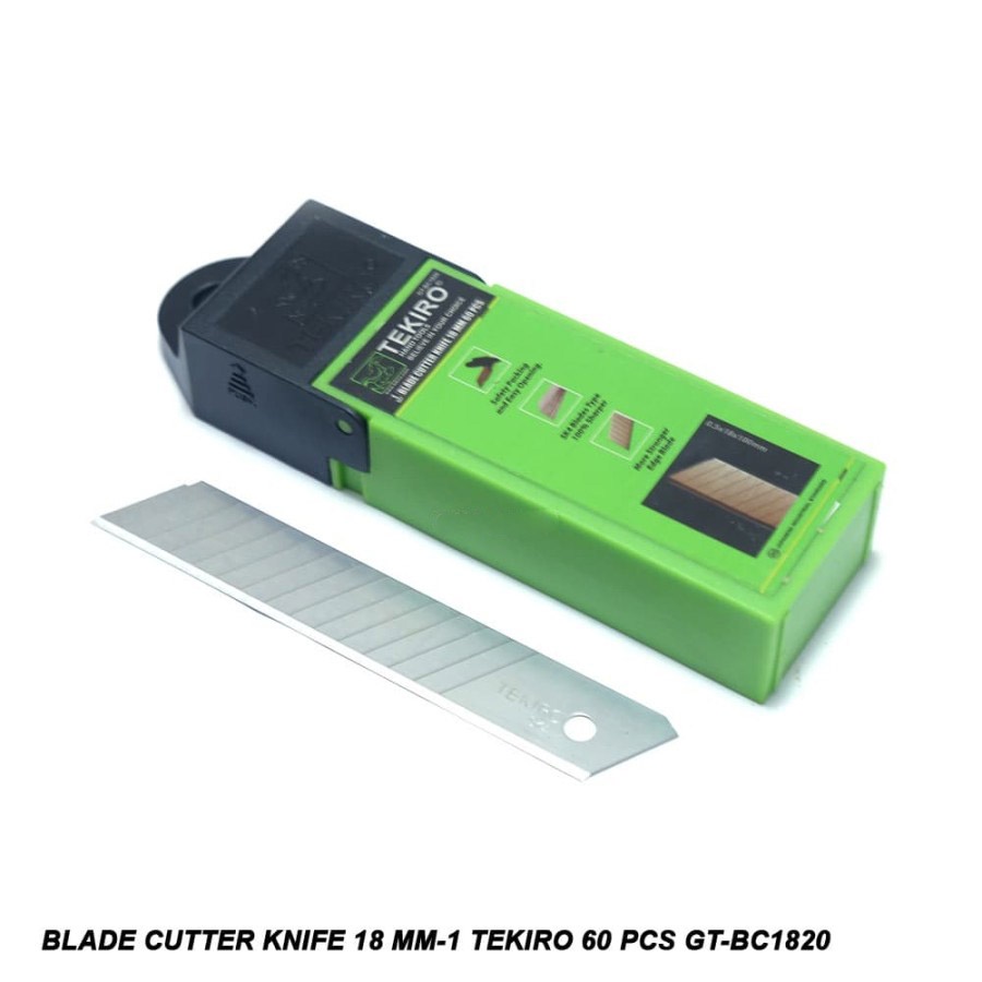 isi 60 pcs Cutter BESAR 18mm TEKIRO refill Ulang Pisau GT-BC1820