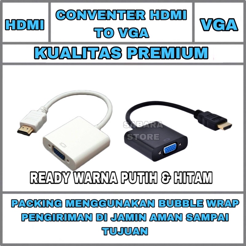 [COD] KONVERTER CONVERTER HDMI TO VGA ADAPTER / KABEL HDMI KE VGA FEMALE / KONEKTOR HDMI TO VGA / KABEL HDMI MALE TO VGA FEMALE UNTUK LAPTOP PS3 KE PROJECTOR PROYEKTOR TV MONITOR ORIGINAL murah