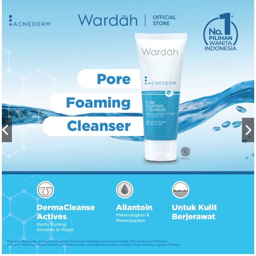 Wardah Acnederm Pure Foaming Cleanser 60 ML