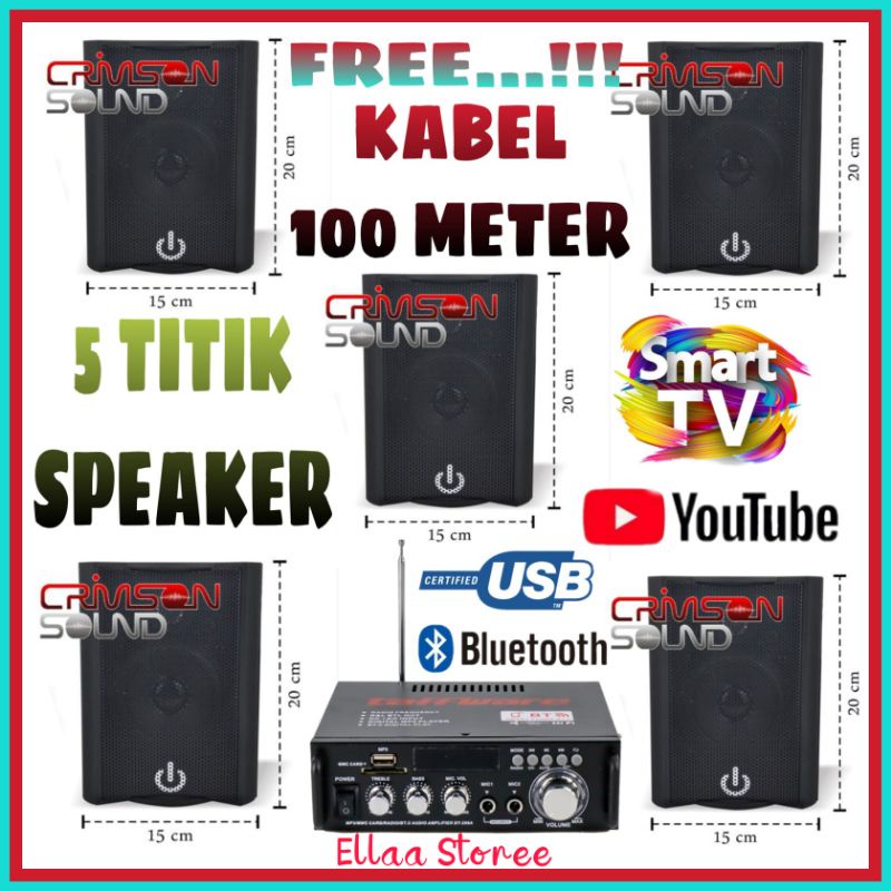 Promo Paket Sound System Cafe 5 Titik Crimson Sound