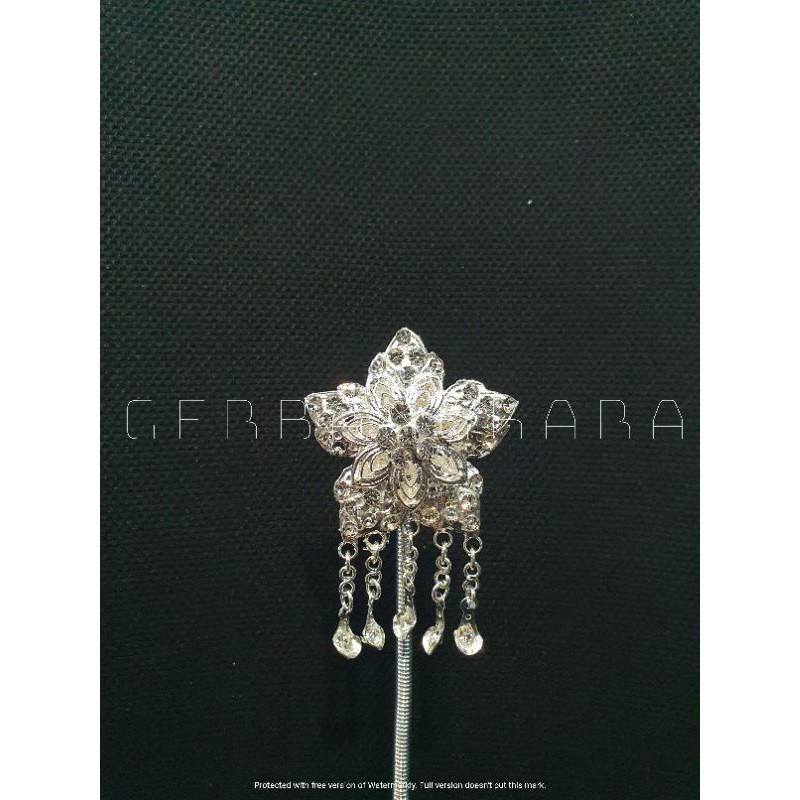 Mentul / Kembang Goyang Bunga Diamond Zirconia Kecil