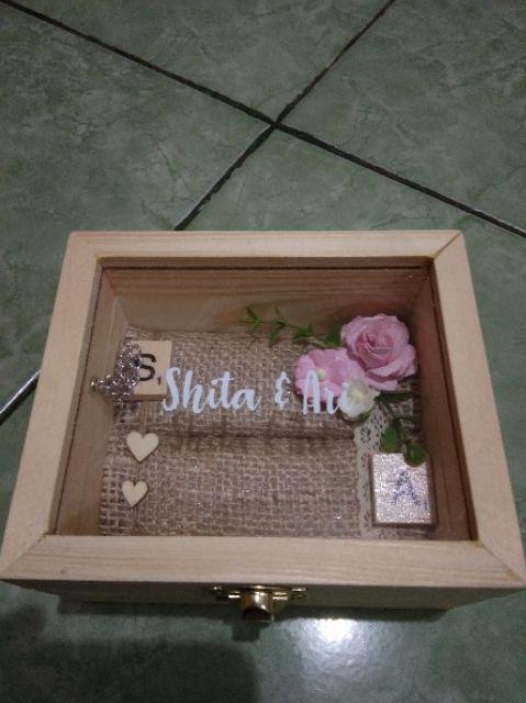 Kotak Cincin Kayu . Kotak Mahar . Kotak Perhiasan . Kotak Seserahan . Kotak Cincin Kayu