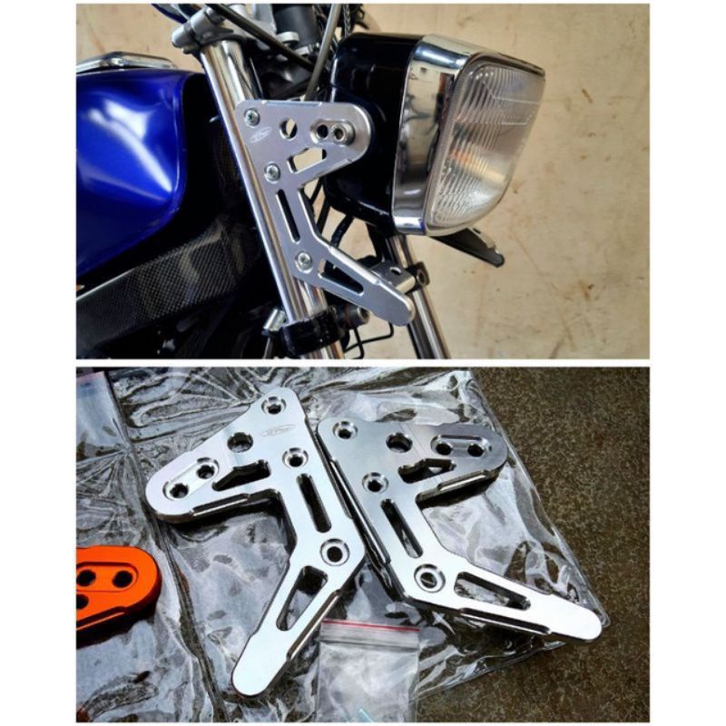 Dudukan Breket lampu cnc Yamaha  RX king || pangkon lampu depan yamaha RX king terlaris