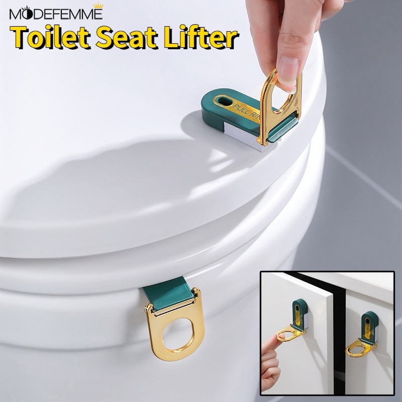 Alat Pengangkat Dudukan Toilet Lipat Portable Anti Kotor Ukuran 180cm°Cincin Pengangkat Tutup Toilet Model Tarik Putar Untuk Kamar Mandi