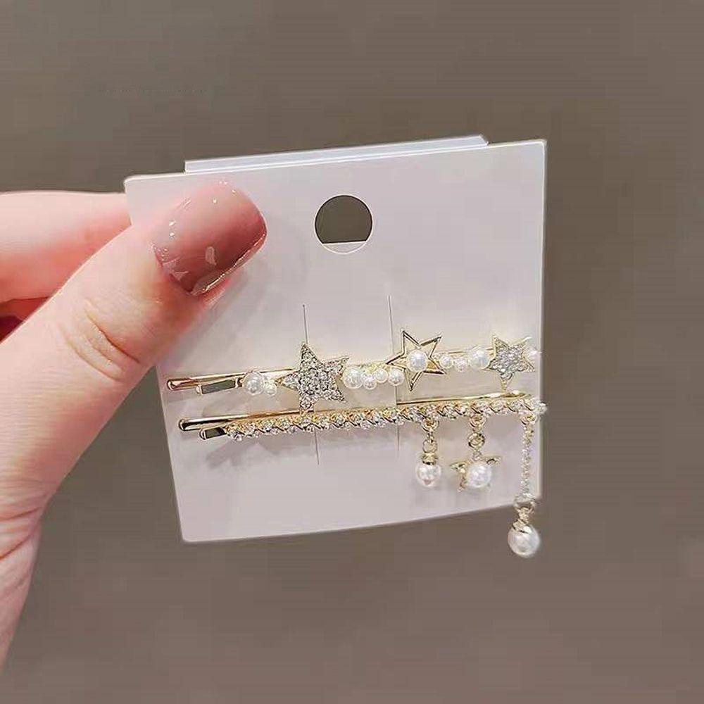 Agustina Korea Gaya Klip Rambut Mewah Rumbai Hiasan Kepala Jepit Perhiasan Perempuan Hadiah Barrettes Poni Clip