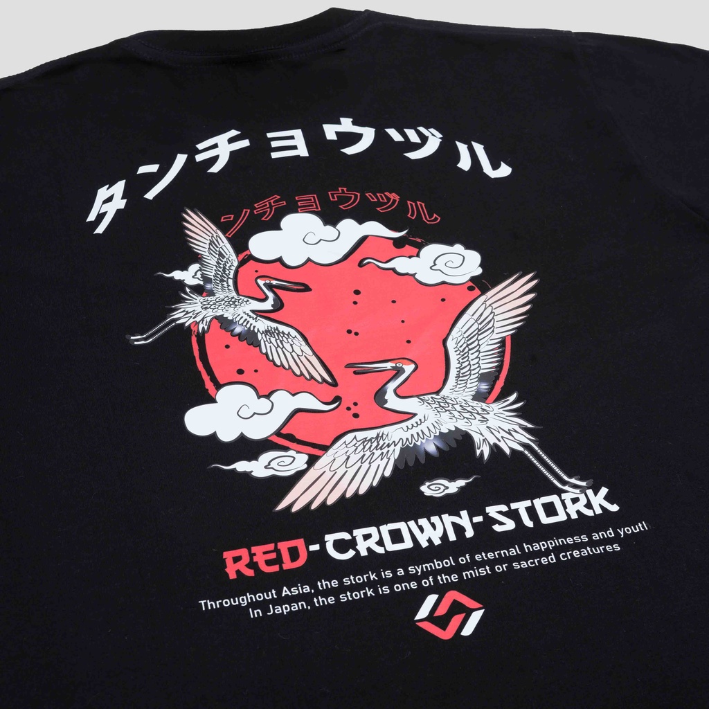 HEYLOOK Project - Red Crown Stork | T-Shirt Pria | Kaos Pria