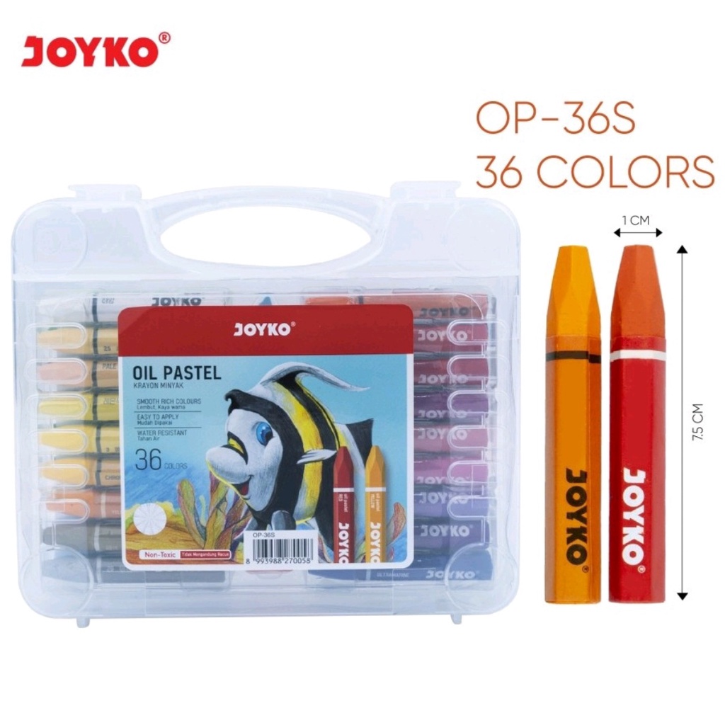 

Krayon / Crayon Oil Pastel 36 Warna Joyko