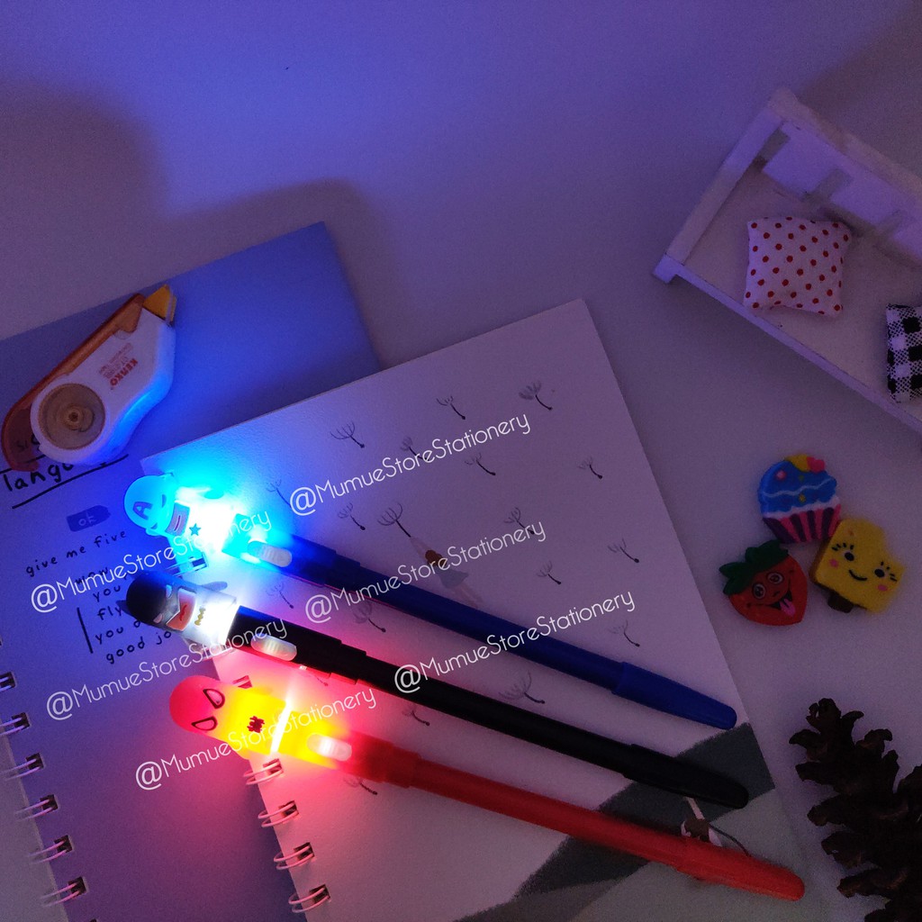 

PULPEN BERKARAKTER LED SUPERHERO 12PCS /gel pen / Ink gel pen