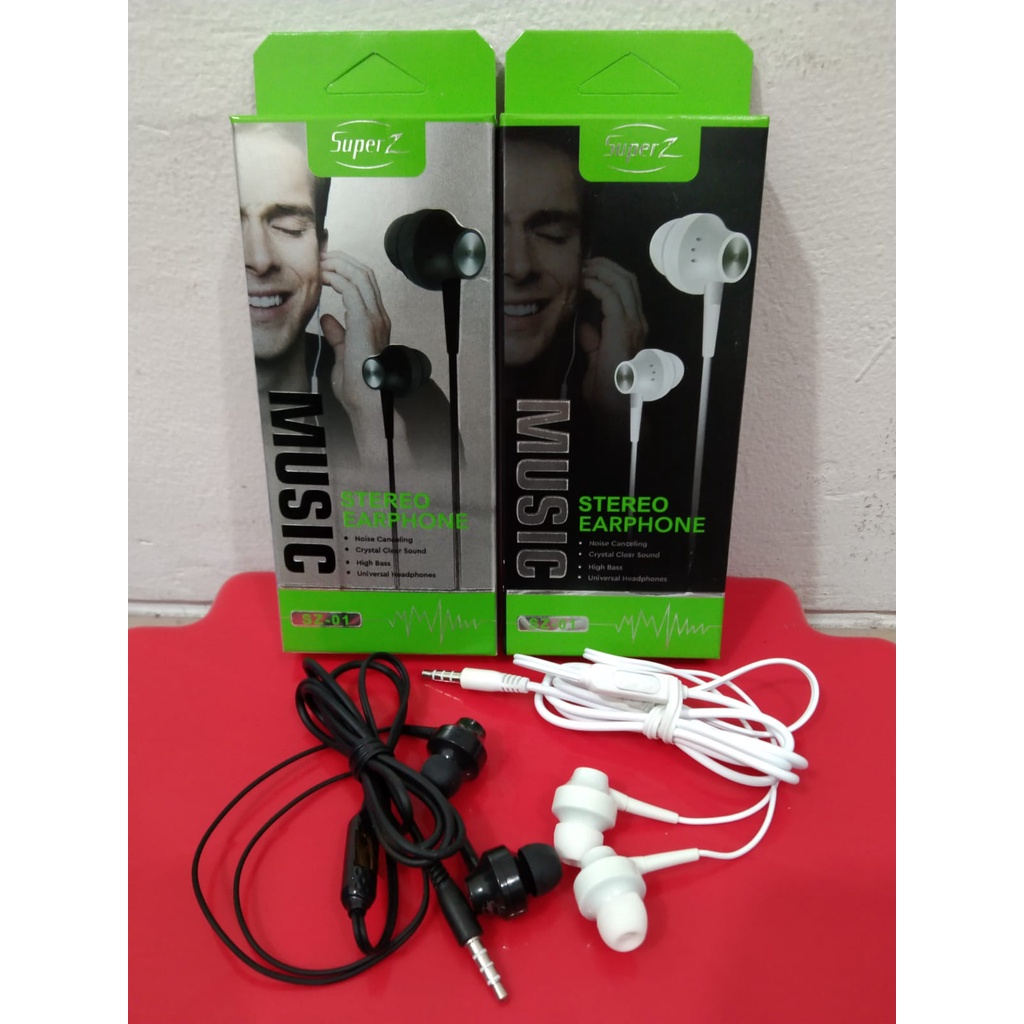 EARPHONE / HEADSET / HANDSFREE SUPERZ SZ-01 MUSIC STEREO EARPHONE