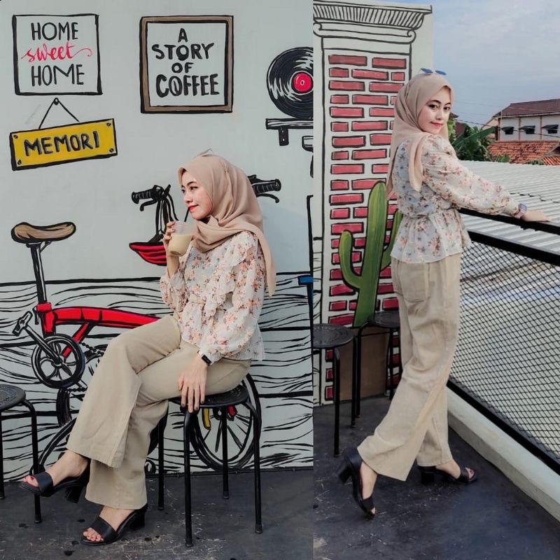 Celana Kulot Jeans Wanita - Celana Highwaist Wanita - Celana Highwaist Kulot