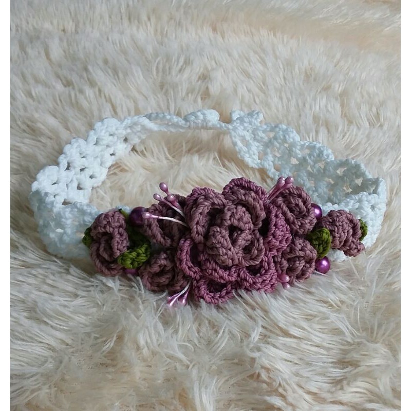 bando bayi rajut bunga bandana cantik headband bayi terbaru murah langsung pengrajin