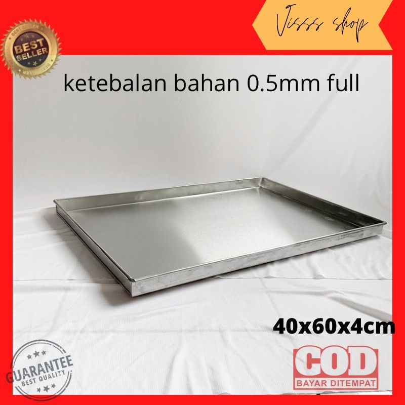 Loyang oven kue kering uk 40x60 tinggi 4cm Almunium