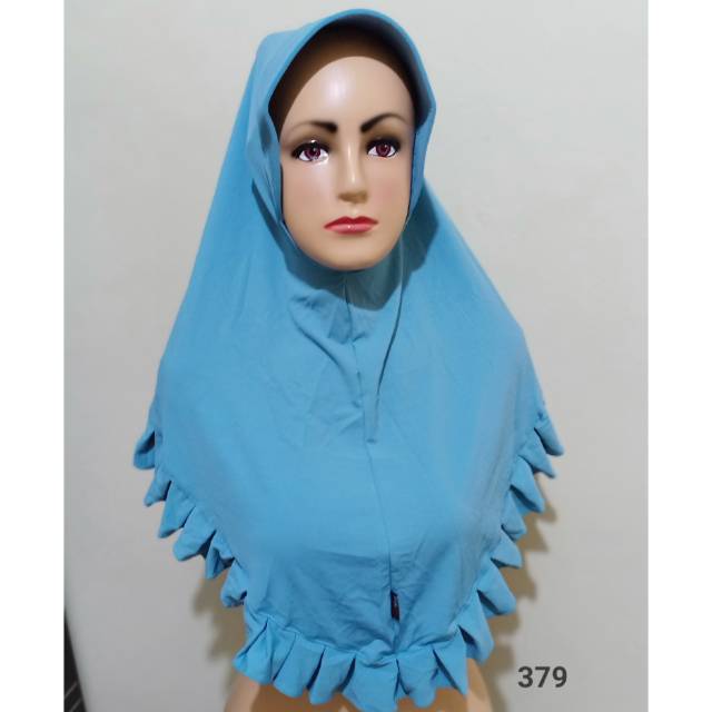 Jilbab Bergo Jersey Renda